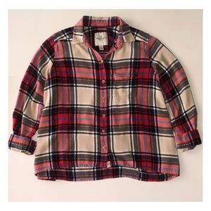 American Eagle Plaid Button Shirt - Flannel